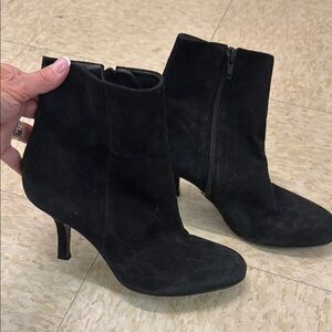 Nine West Black Heeled Boots with Stiletto Heel and Zipper Closure